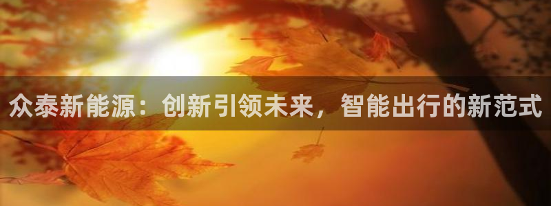 新宝gg返点模式：众泰新能源：创新引领未