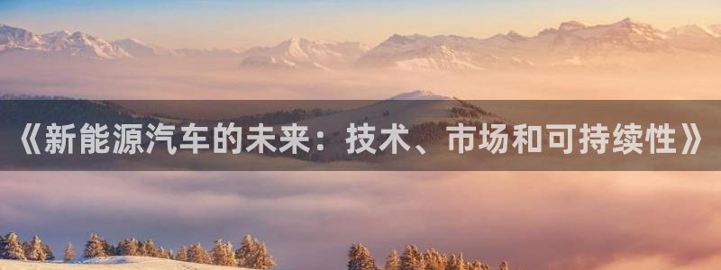 新宝gg作弊:《新能源汽车的未来:技术、市场和可持续性》