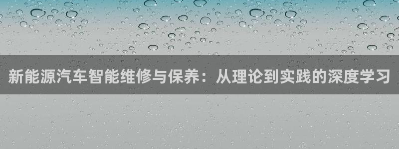 新宝gg申请账号:新能源汽车智能维修与保养:从理论到实践的深
