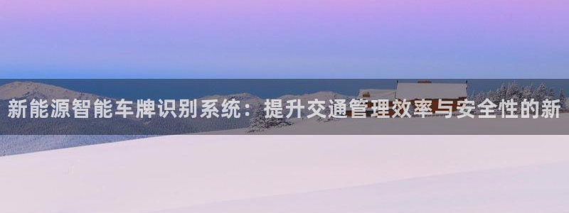 新宝gg测速登录:新能源智能车牌识别系统:提升交通管理效率与