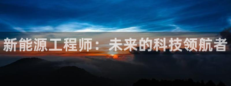 新宝GG 黑钱:新能源工程师:未来的科技领航者