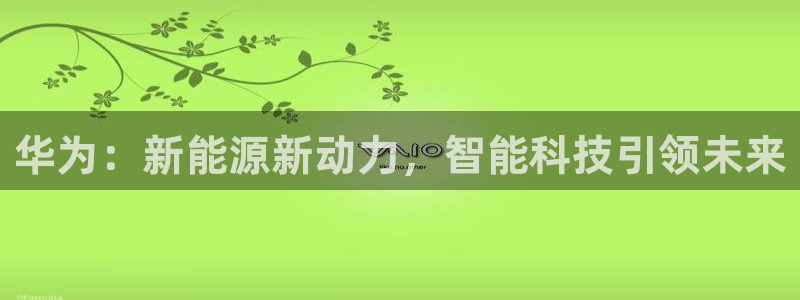 正版新宝gg:华为:新能源新动力,智能科技引领未来