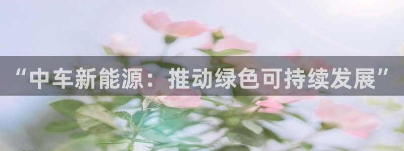 新宝gg登录：“中车新能源：推动绿色可持