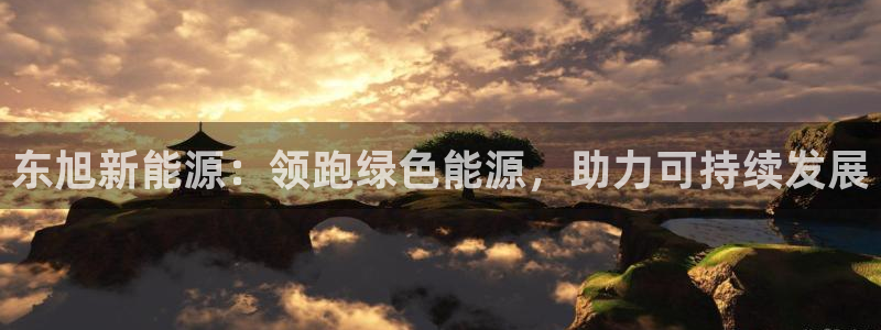 新宝gg娱乐注册：东旭新能源：领跑绿色能