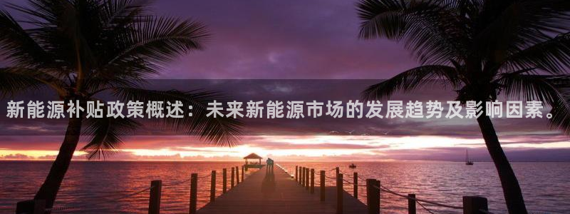 新宝gg平台开户：新能源补贴政策概述：未